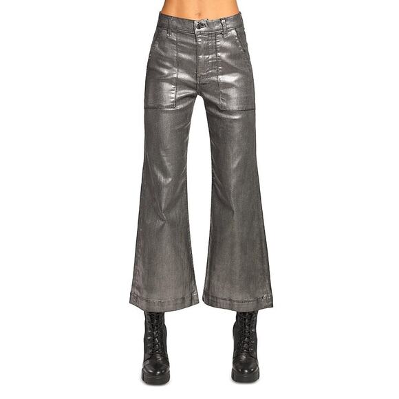 Ramy Brook Women's Clifford Metallic Cropped Pants Size 26 - Picture 1 of 4